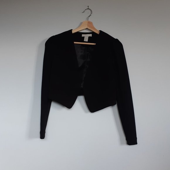 Crop long sleeve tux style jacket - Picture 1 of 5